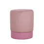 Atelier Del Sofa Puf de Terciopelo Rosa